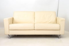 Poltrona Frau Weißes Leder Schlafsofa