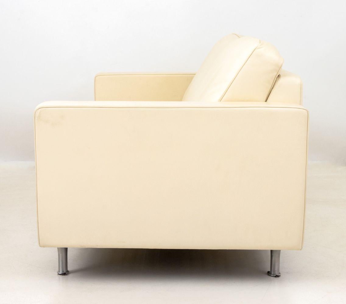 Poltrona Frau Sofá cama de piel blanco Italiano en venta