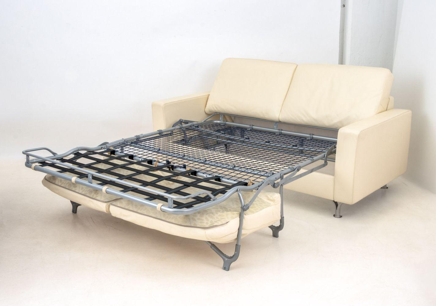 Poltrona Frau Sofá cama de piel blanco en venta 1