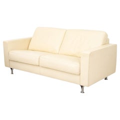 Poltrona Frau White Leather Sleeper Sofa