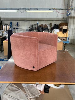Gaia fabric armchair with back cushion
