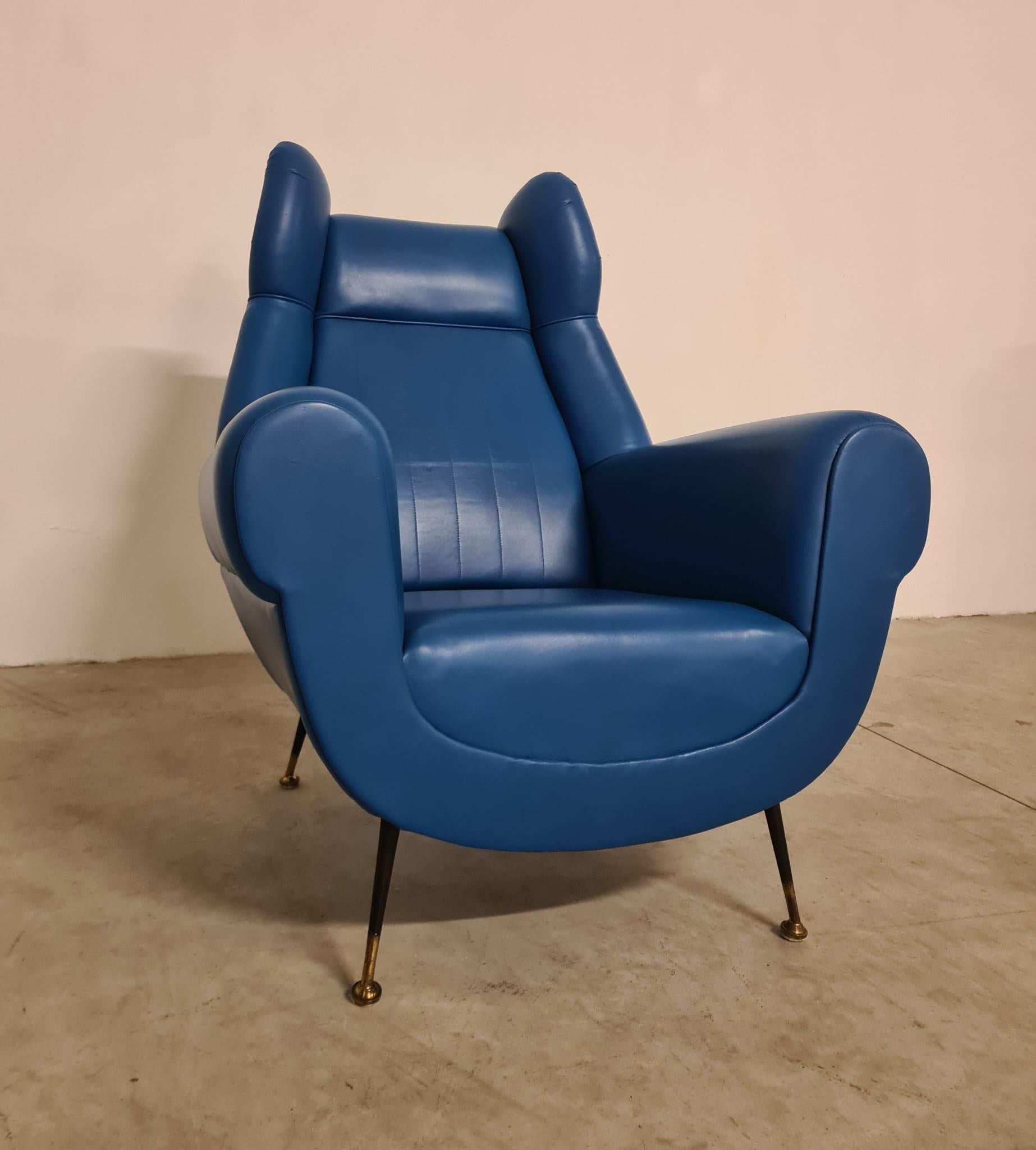 Gigi Radice armchair in fine Italian leather For Sale 8