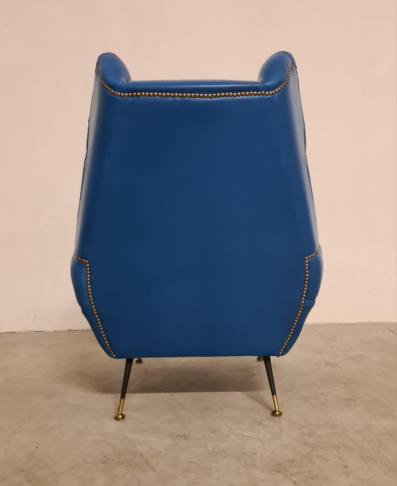 Lambskin Gigi Radice armchair in fine Italian leather For Sale