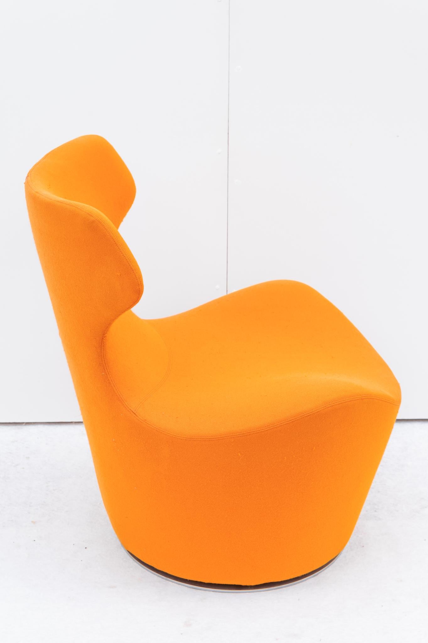 Italian Large armchair with  papilio pouf by B&B Italia, 2009s