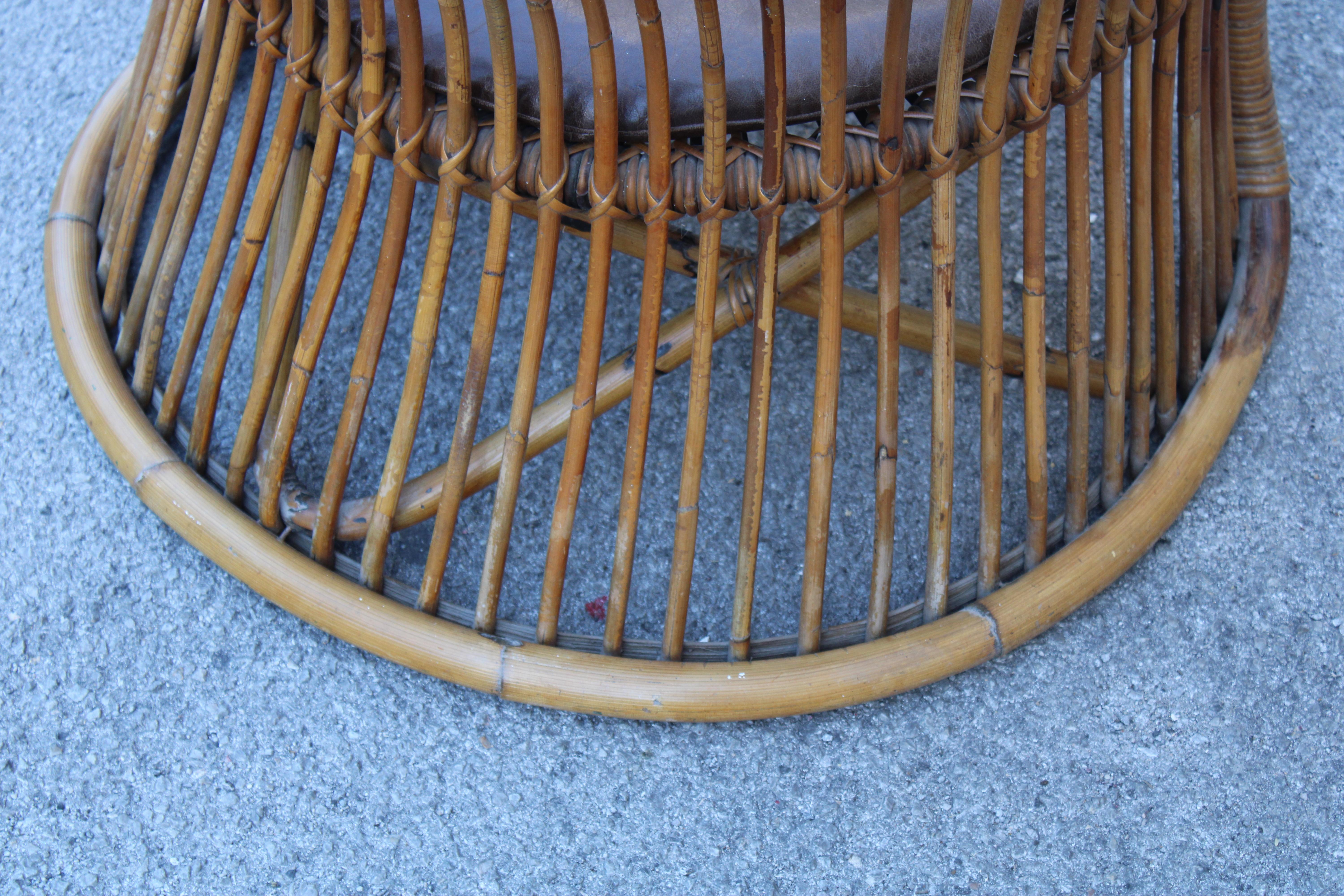 Poltrona in Bambù curvato Frigerio 1950 Design Italiano in vendita 3