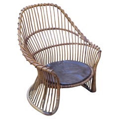 Poltrona in Bambù curvato Frigerio 1950 Design Italiano