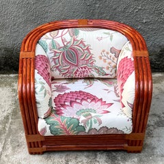 Bamboo and Rattan Armchair by Maugrion for Roche Bobois - France - 1980s