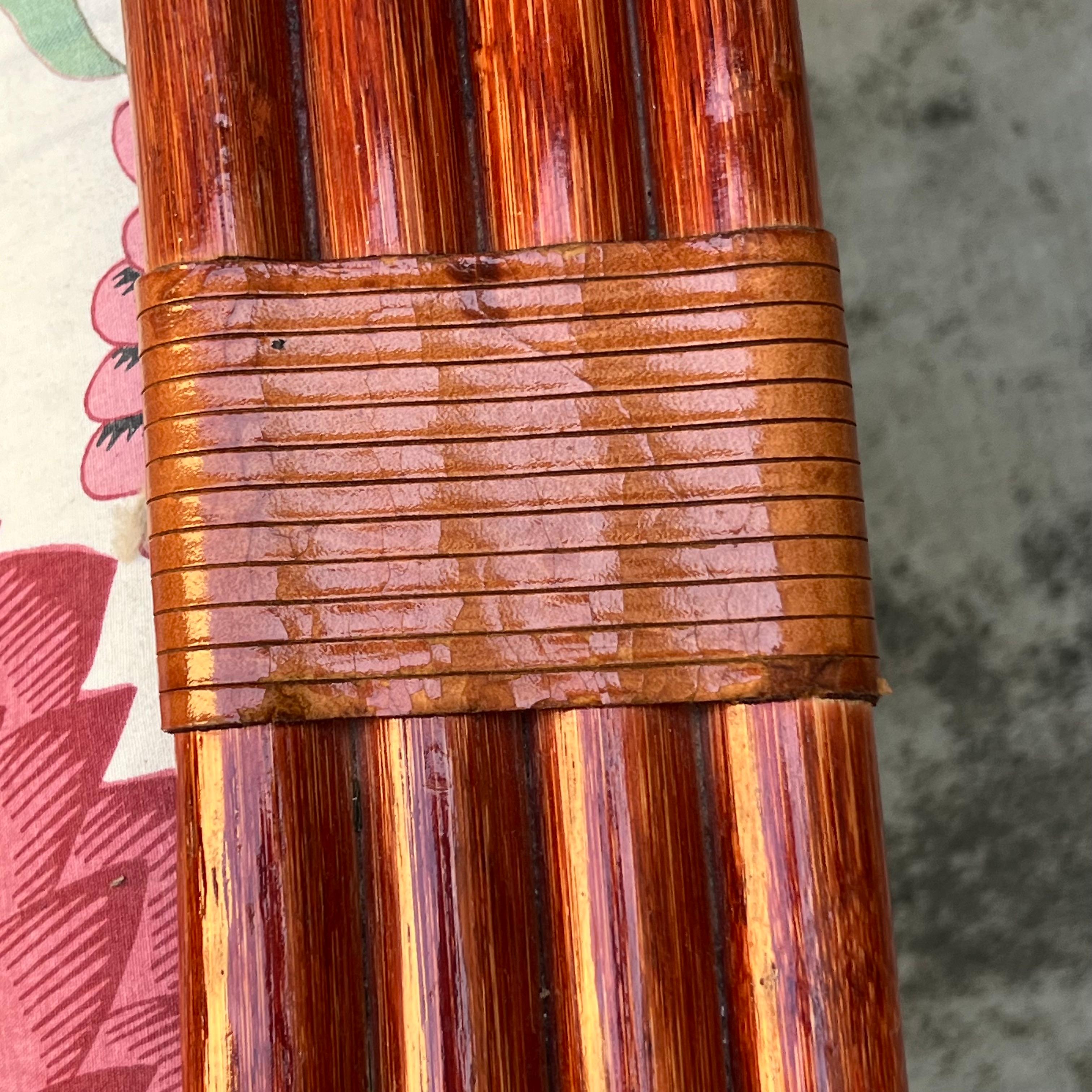 Bamboo and Rattan Armchair by Maugrion for Roche Bobois - France - 1980s In Good Condition For Sale In Milano, IT