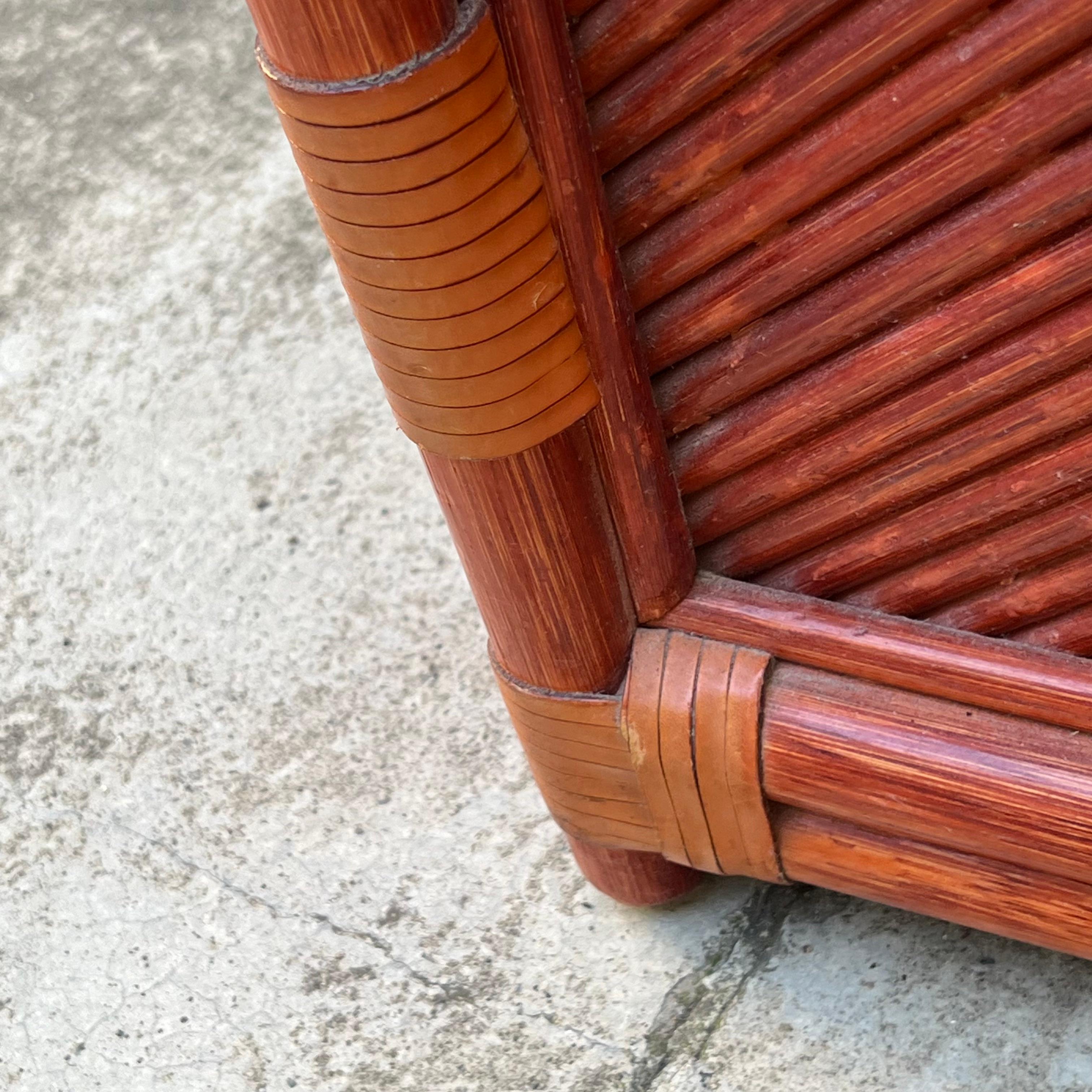 Bamboo and Rattan Armchair by Maugrion for Roche Bobois - France - 1980s For Sale 2