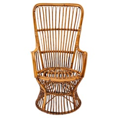 Bamboo armchair in the style of Luigi Caccia Dominioni, 1970s