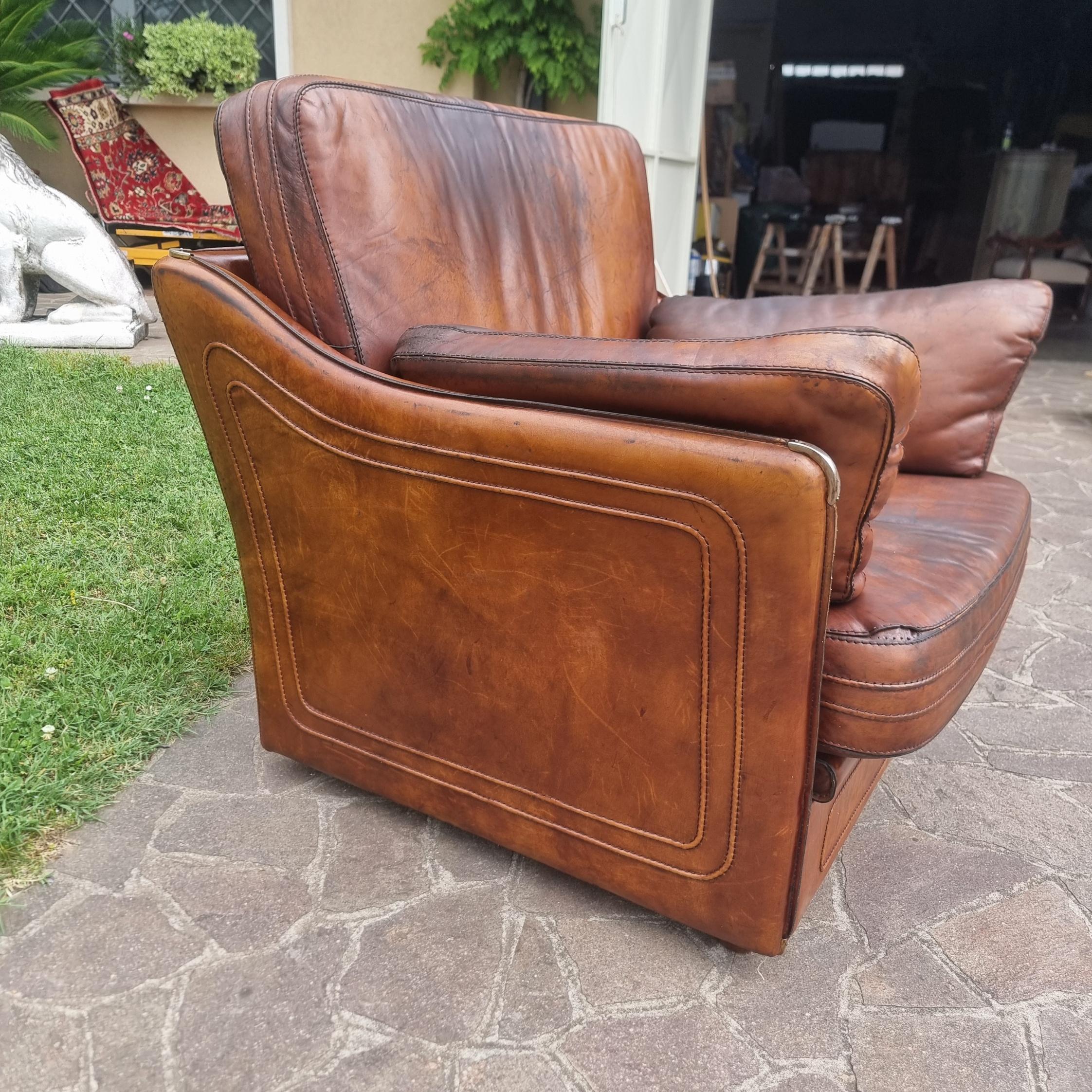Roche Bobois Ledersessel für Hermès 70er/80er Jahre Vintage im Angebot 5