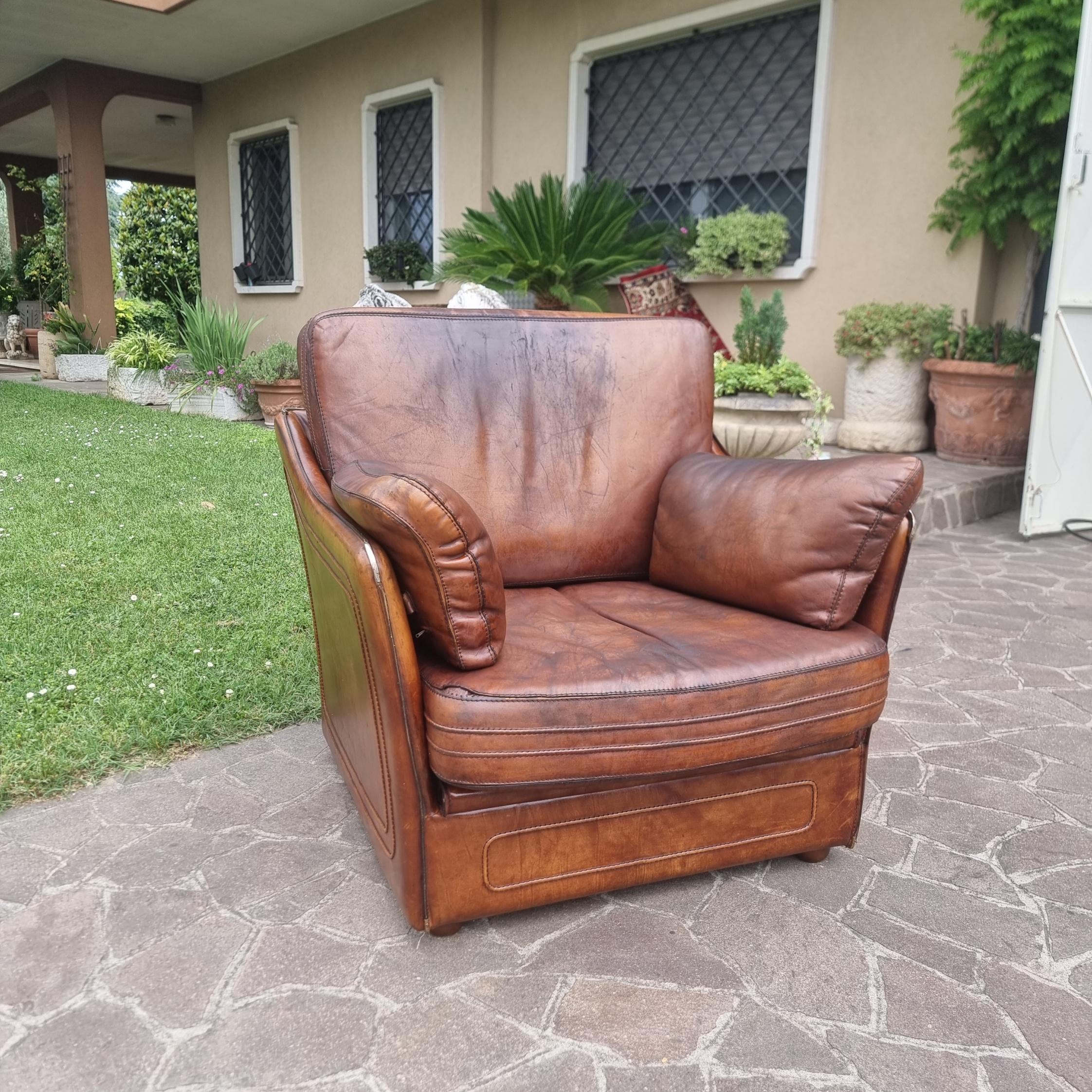 Roche Bobois Ledersessel für Hermès 70er/80er Jahre Vintage im Angebot 7