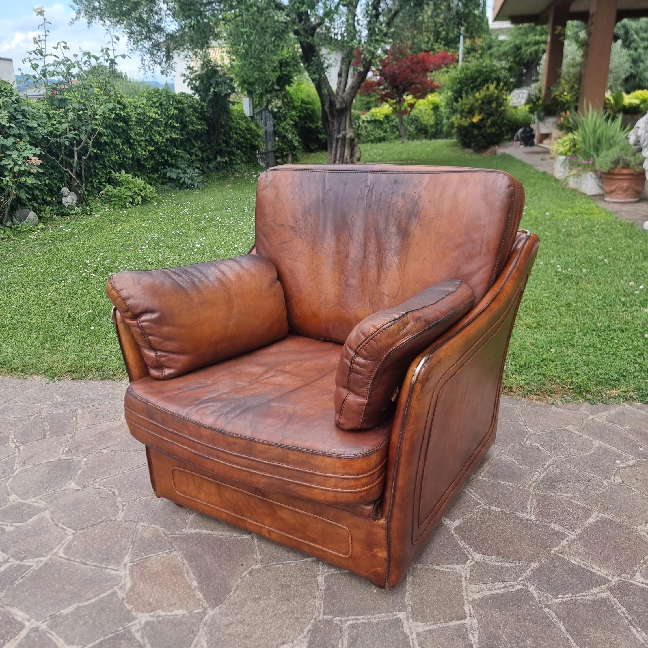 Roche Bobois Ledersessel für Hermès 70er/80er Jahre Vintage (Moderne) im Angebot