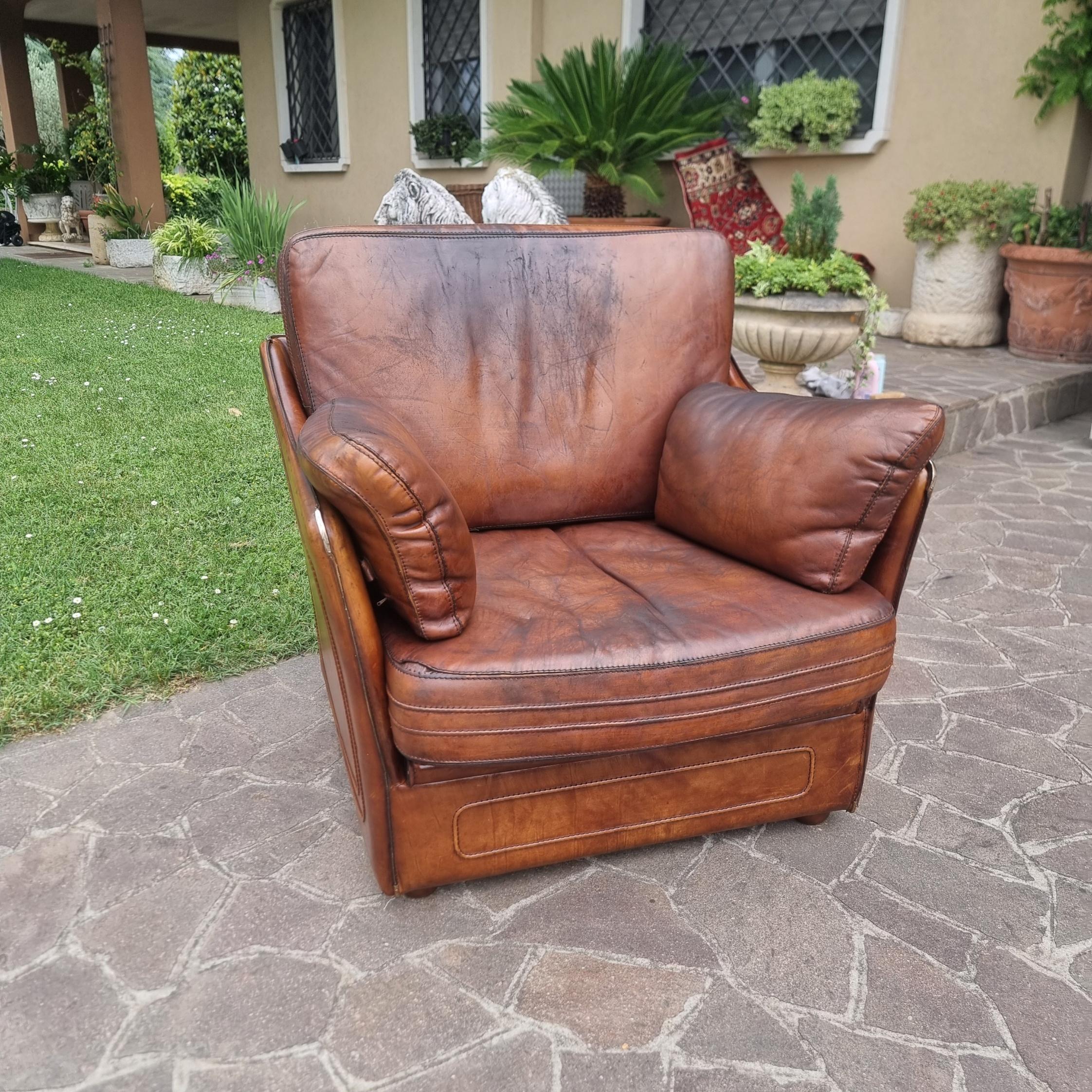 Roche Bobois Ledersessel für Hermès 70er/80er Jahre Vintage (French) im Angebot