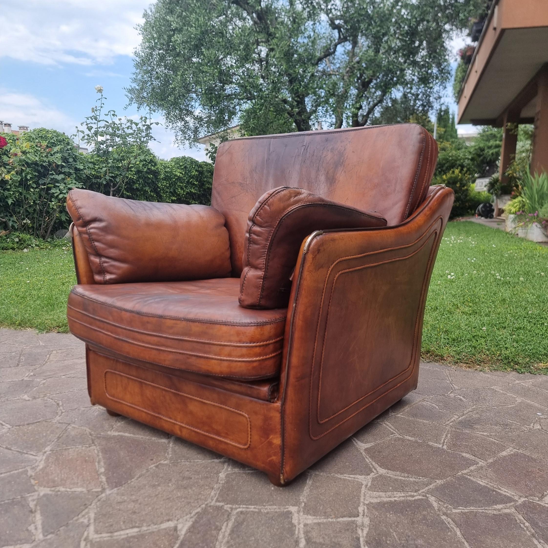 Roche Bobois Ledersessel für Hermès 70er/80er Jahre Vintage im Angebot 1