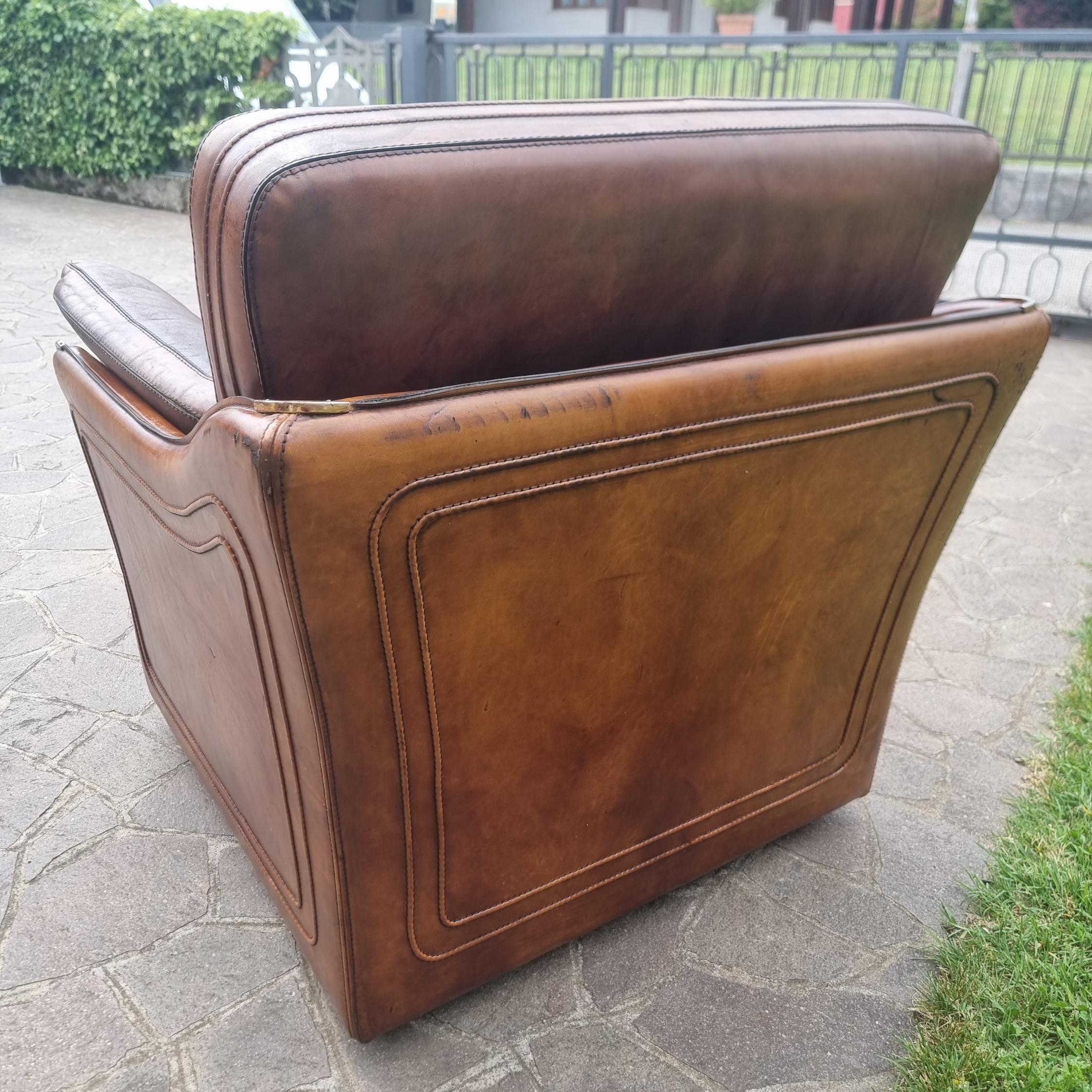 Roche Bobois Ledersessel für Hermès 70er/80er Jahre Vintage im Angebot 3