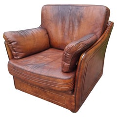 Poltrona in cuoio Roche Bobois per Hermès anni 70/80 Vintage