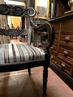 Armchair made of ebonized walnut, 19th century.