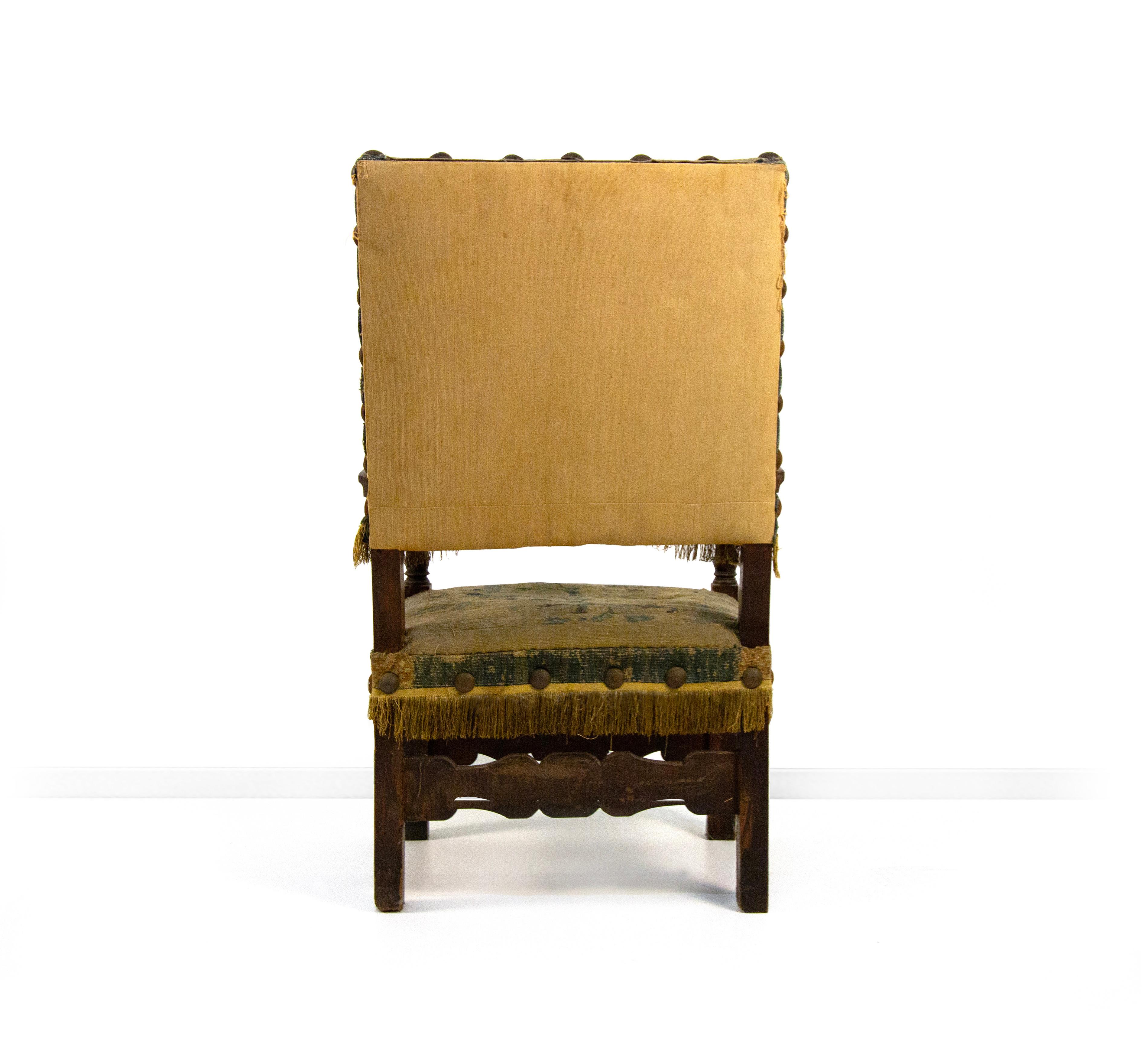 Poltrona in noce, XVII secolo (Walnuss) im Angebot