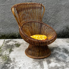 Poltrona en rotin - Mod. MARGHERITA - Franco Albini pour Bonacina - Italie - '50