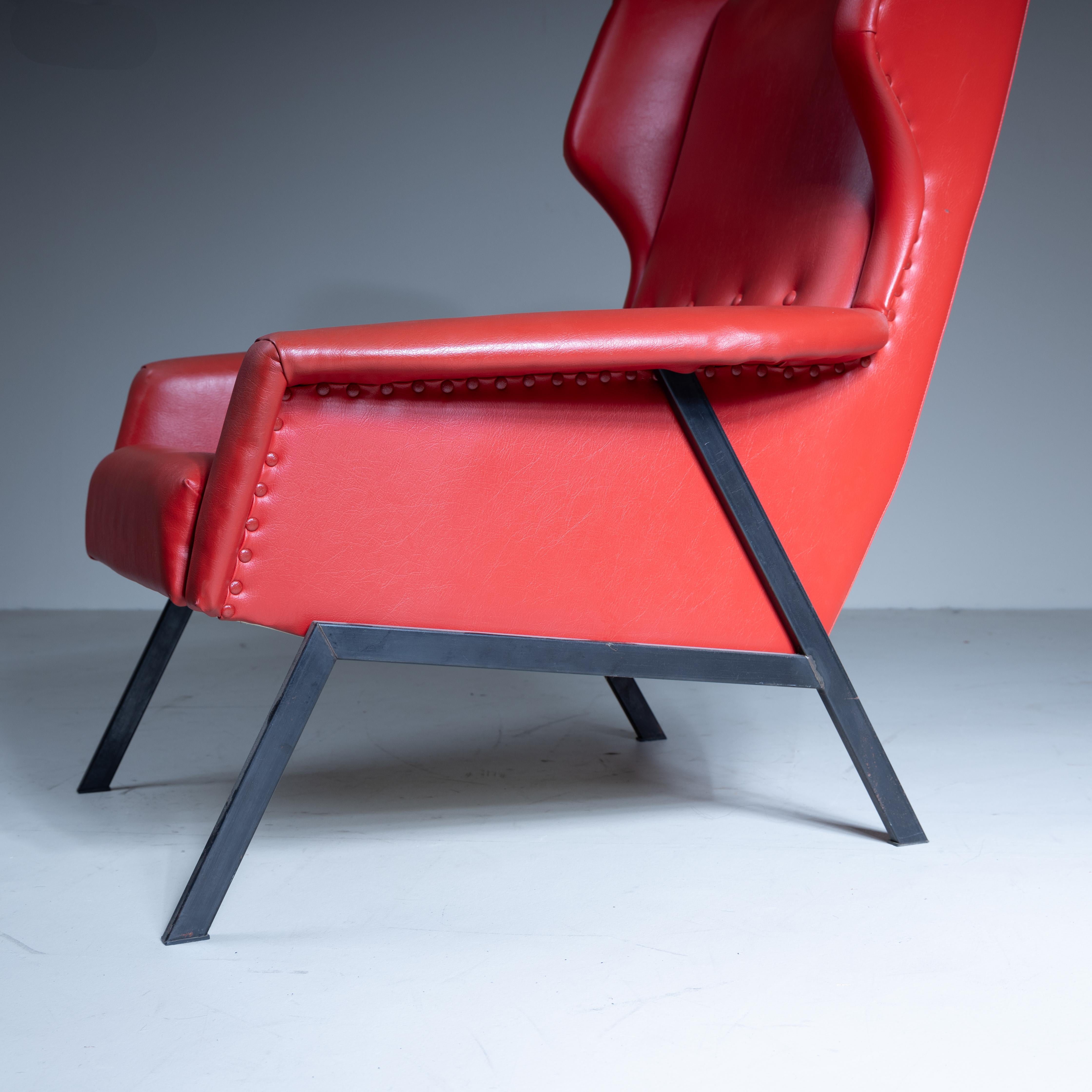 Sillón skai rojo, 1970 en venta 2