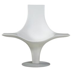 Polished white fiberglass armchair, Lloyd Schwan for Cappellini Italy 1995