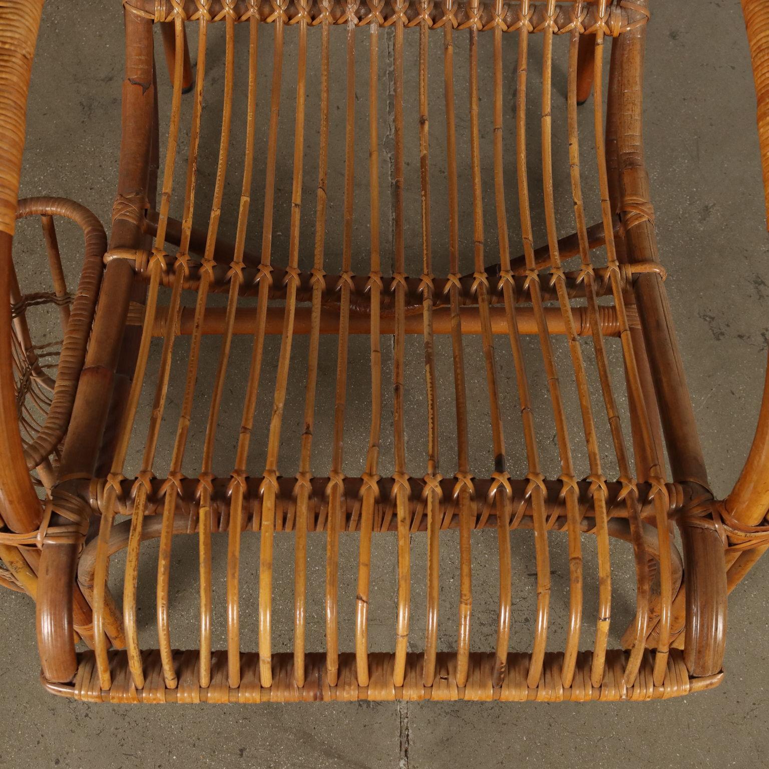 Wicker Armchair 1960s In Good Condition For Sale In Milano, IT