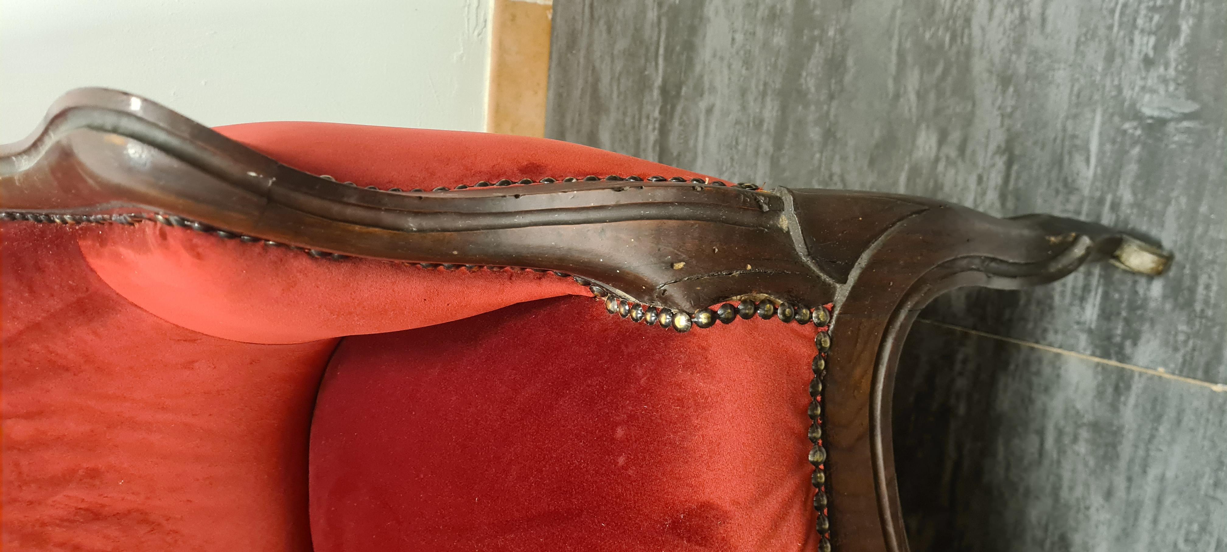 Poltrona inglesa di fine 700 con ruote 18th Century en venta