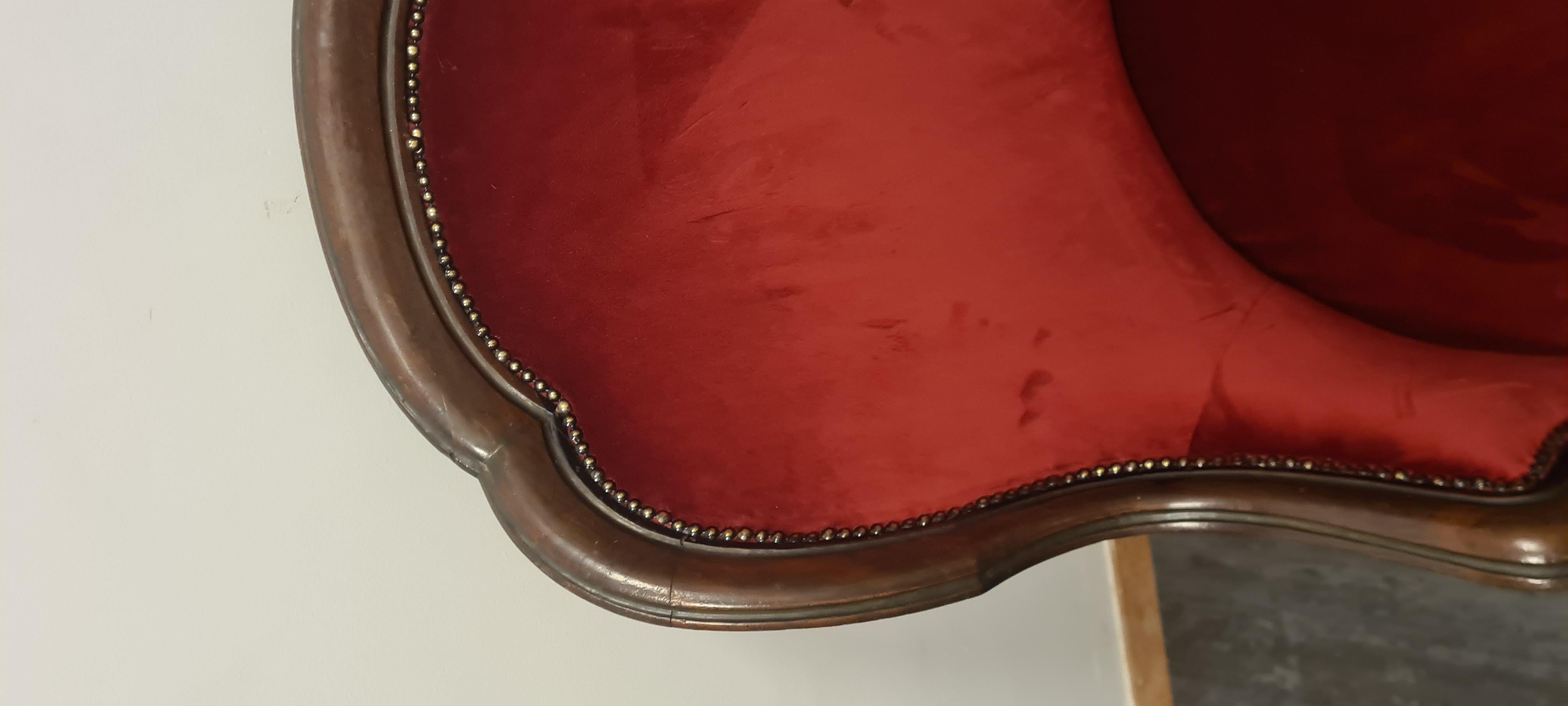 Poltrona inglesa di fine 700 con ruote en venta 3