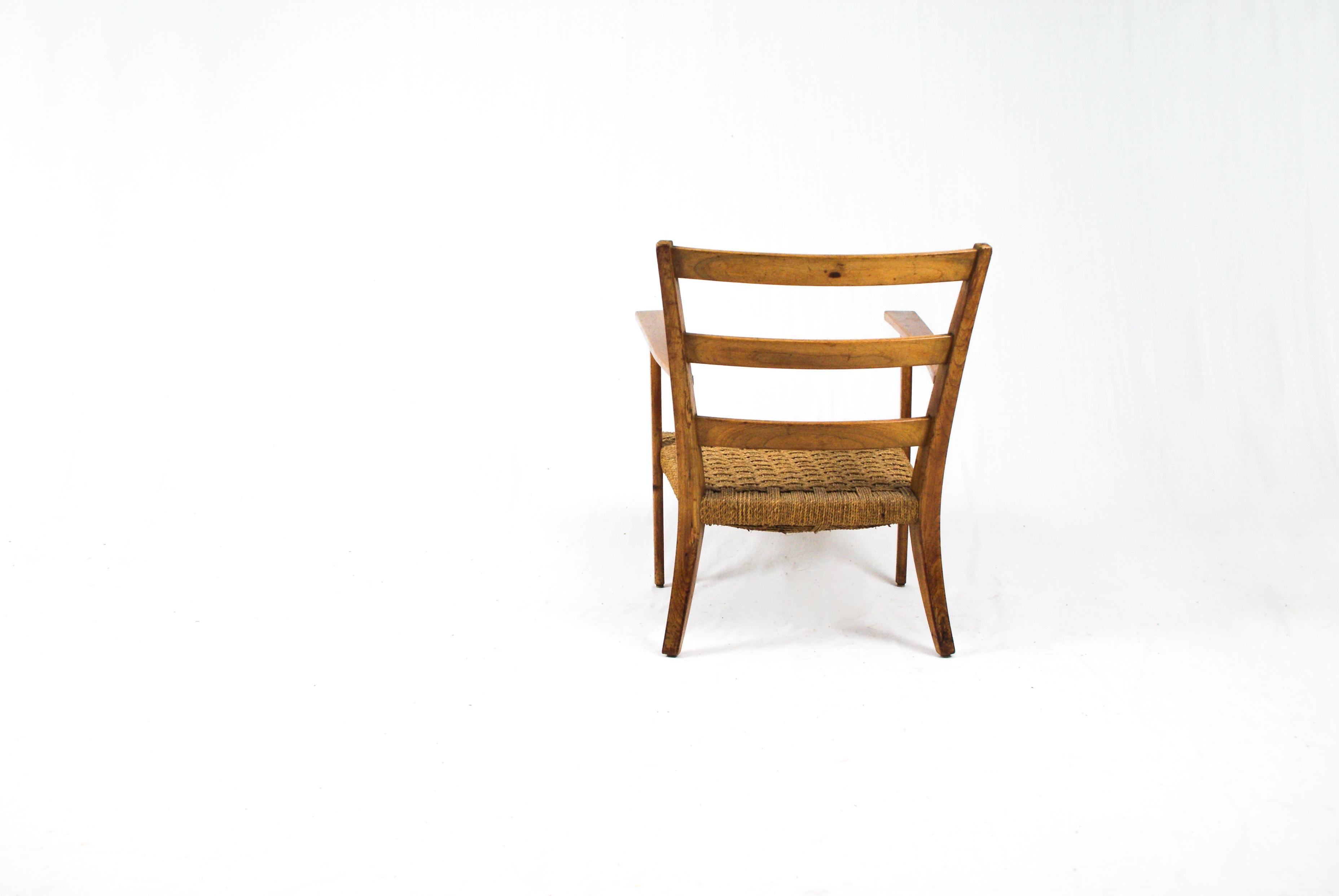 1950s Italian armchair in the manner of Gio Ponti  In Good Condition For Sale In Genova, IT