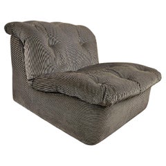 Italian striped fabric armchair from 1970