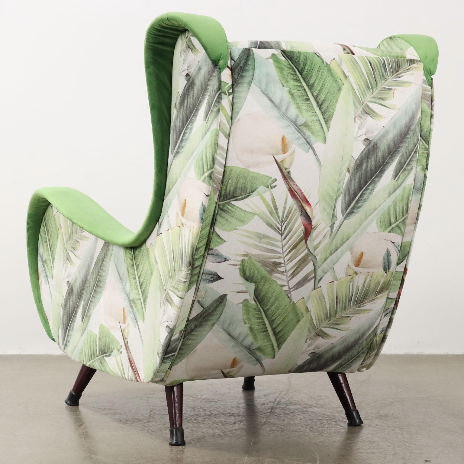 Fauteuil 'Jungle Collection' 50s-60s multicolore vert en vente 3