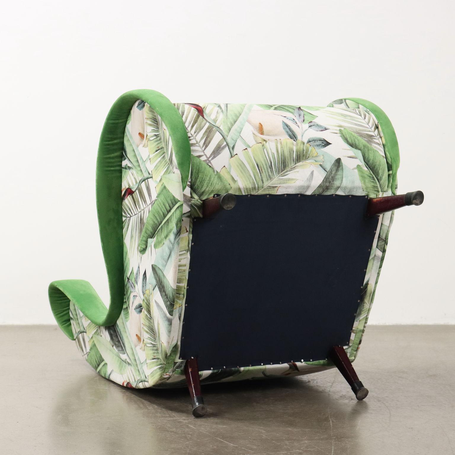 Fauteuil 'Jungle Collection' 50s-60s multicolore vert en vente 4