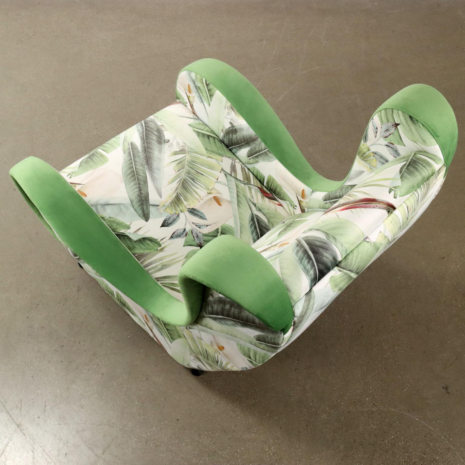 Mid-Century Modern Fauteuil 'Jungle Collection' 50s-60s multicolore vert en vente