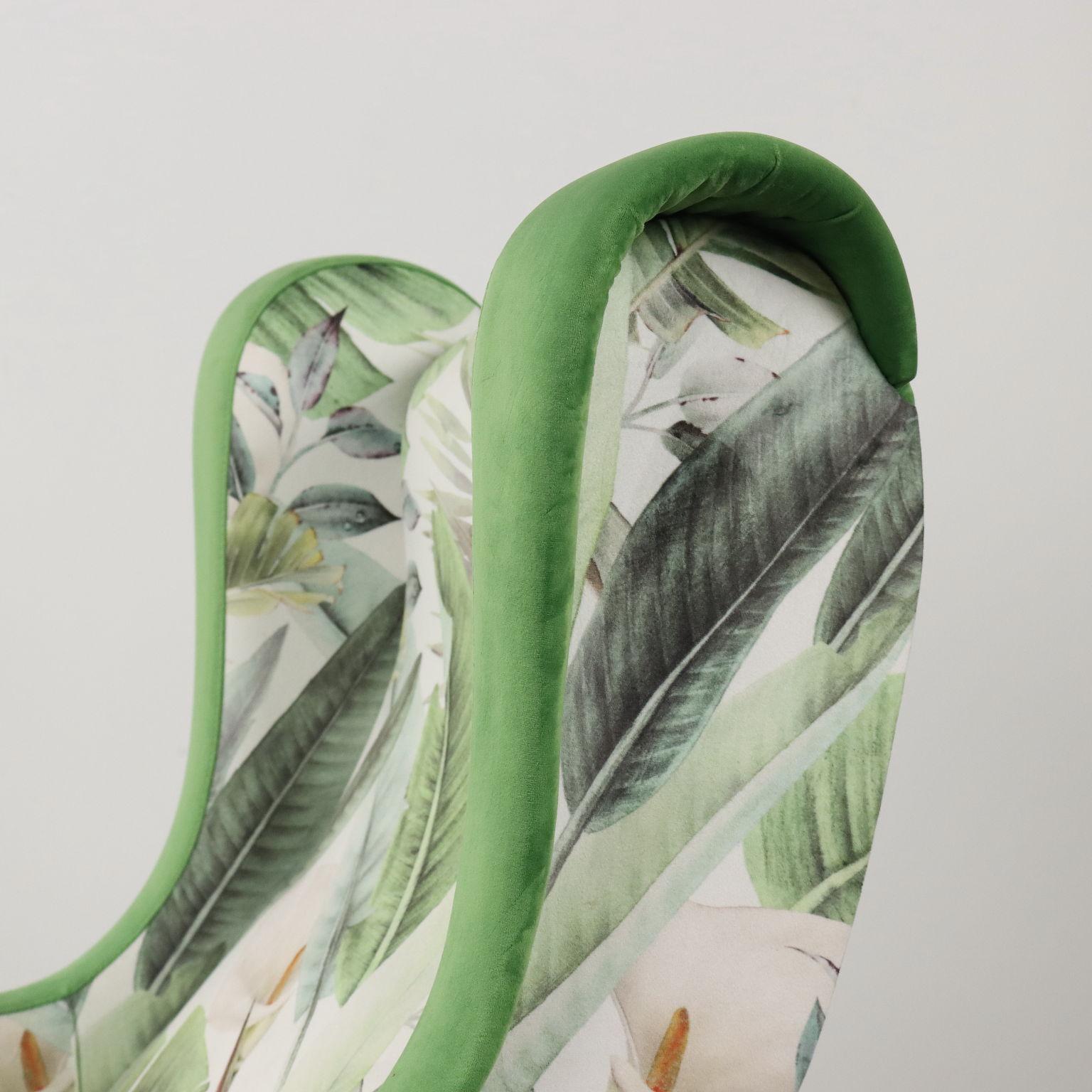 Fauteuil 'Jungle Collection' 50s-60s multicolore vert Excellent état - En vente à Milano, IT