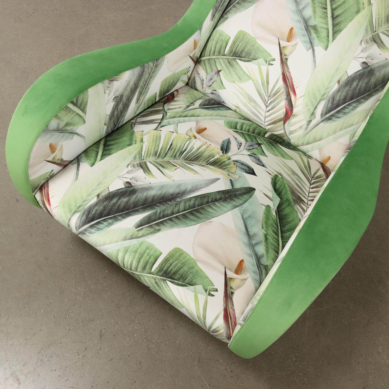 Fauteuil 'Jungle Collection' 50s-60s multicolore vert en vente 1