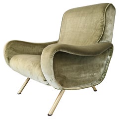 poltrona Lady Zanusi Arfkex anni 60 velluto verde