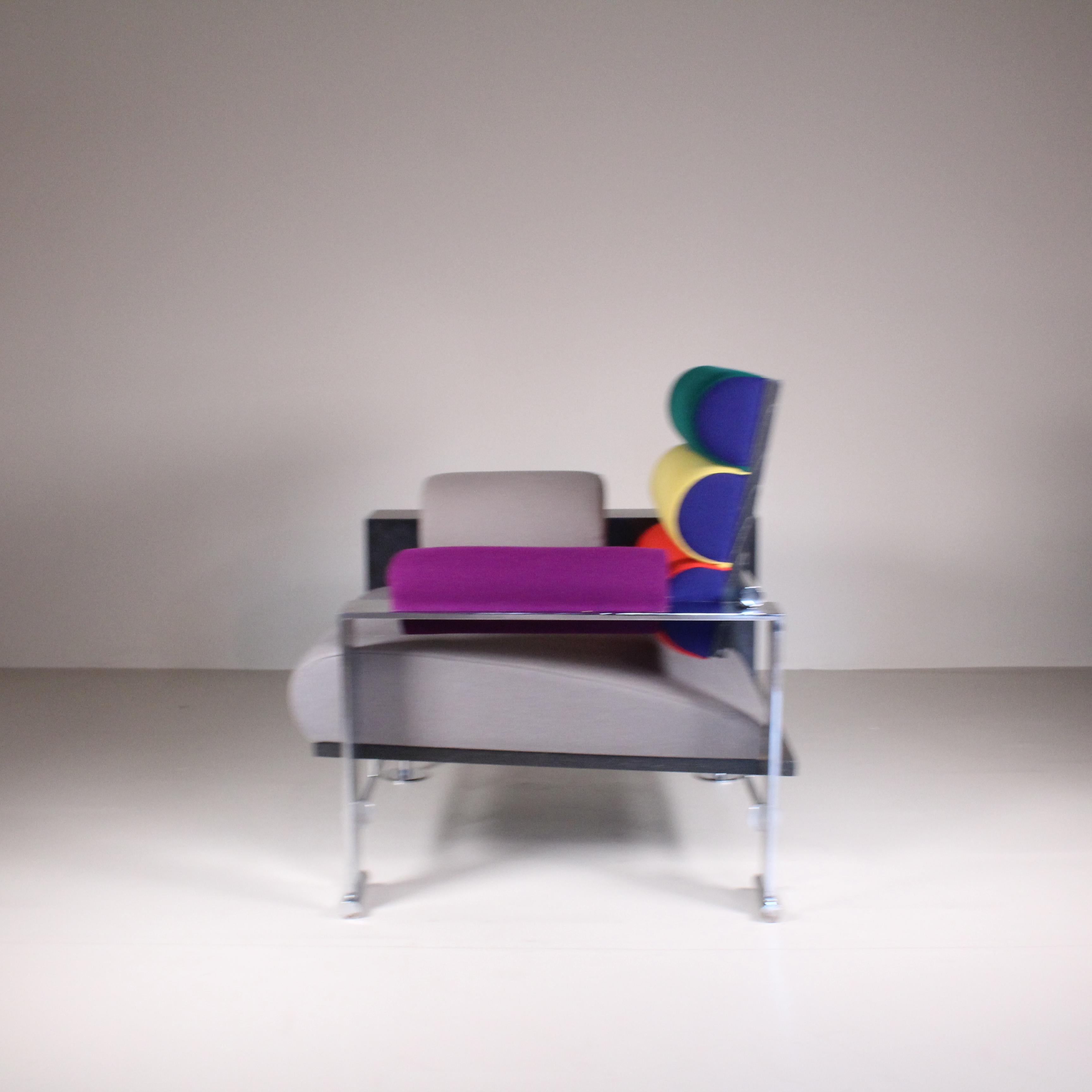 Metal Las Vegas armchair by Peter Shire, 1988 For Sale