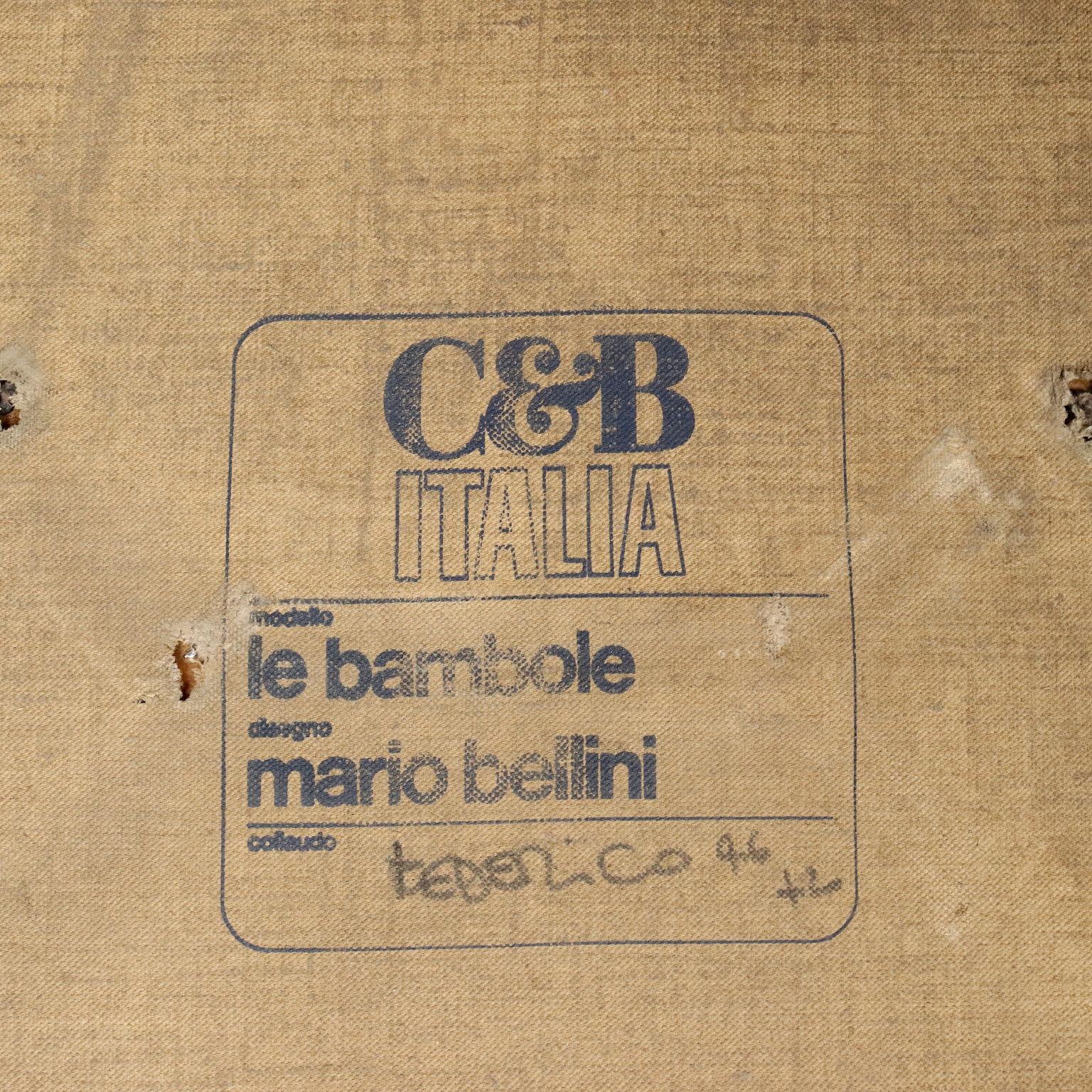 Leather Mario Bellini 'Le Bambole' armchair for C&B Italia 1970s For Sale