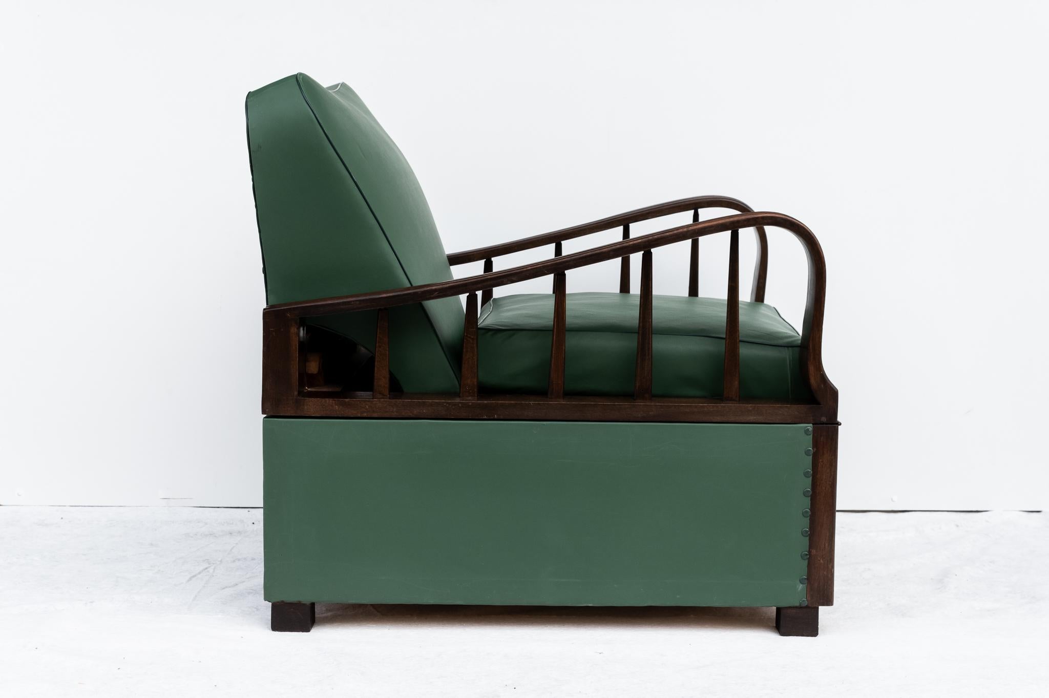 Fauteuil-lit Art déco, années 1930/40 Bon état - En vente à Bastia Umbra, IT