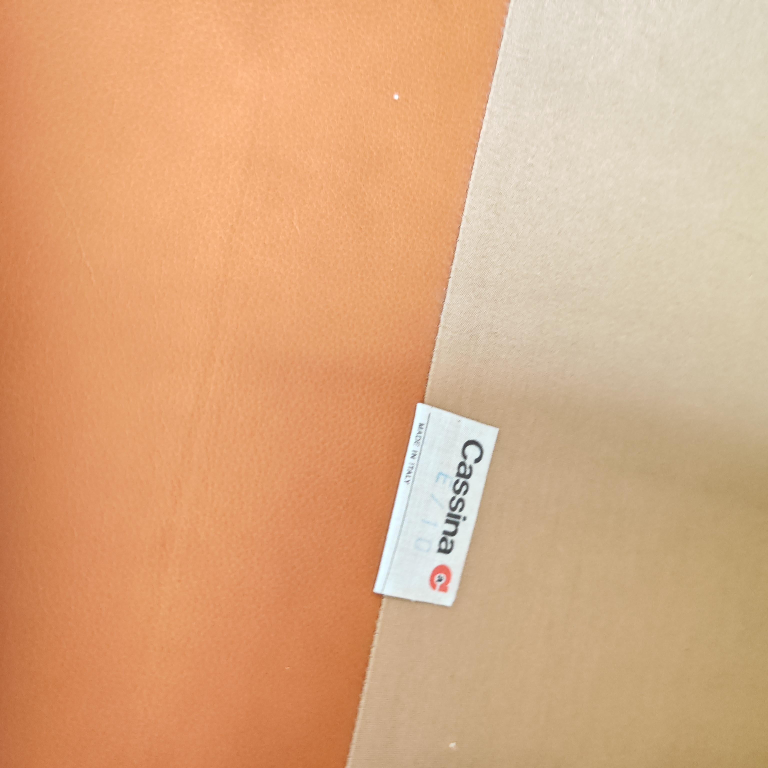 maralunga armchair by Vico Magistretti for Cassina in cognac leather 8