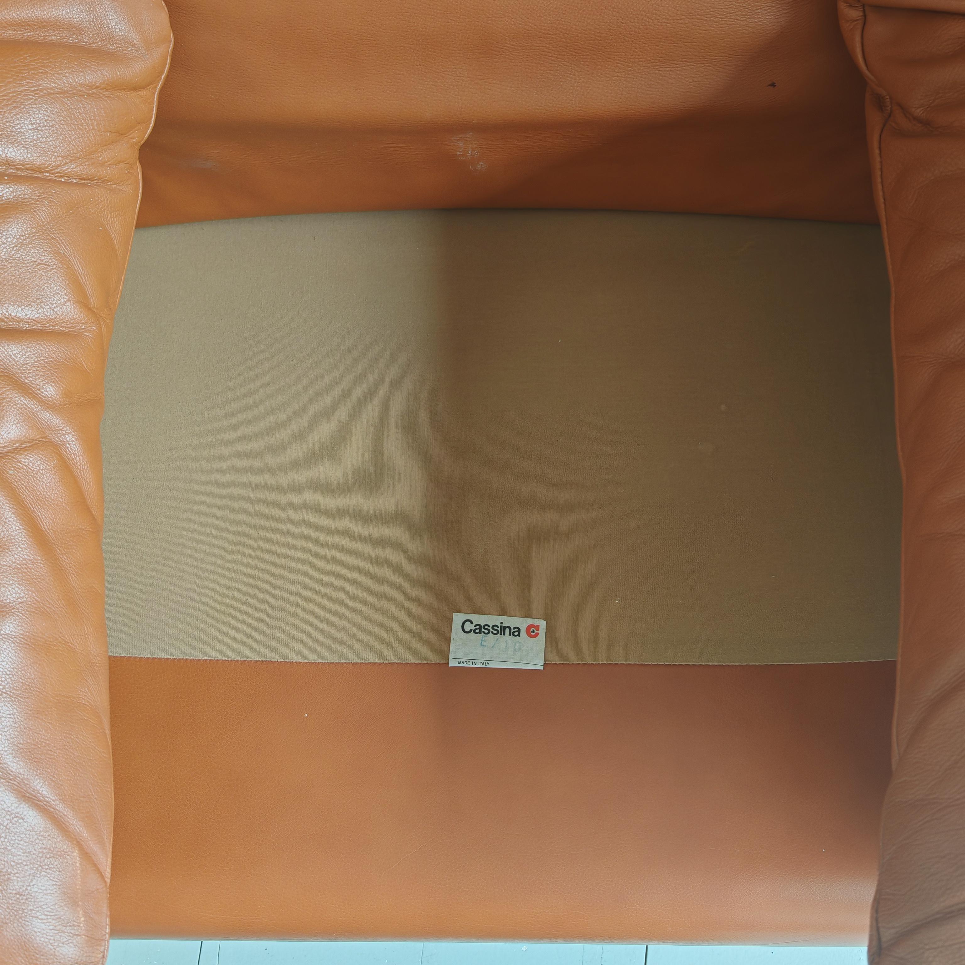 maralunga armchair by Vico Magistretti for Cassina in cognac leather 9
