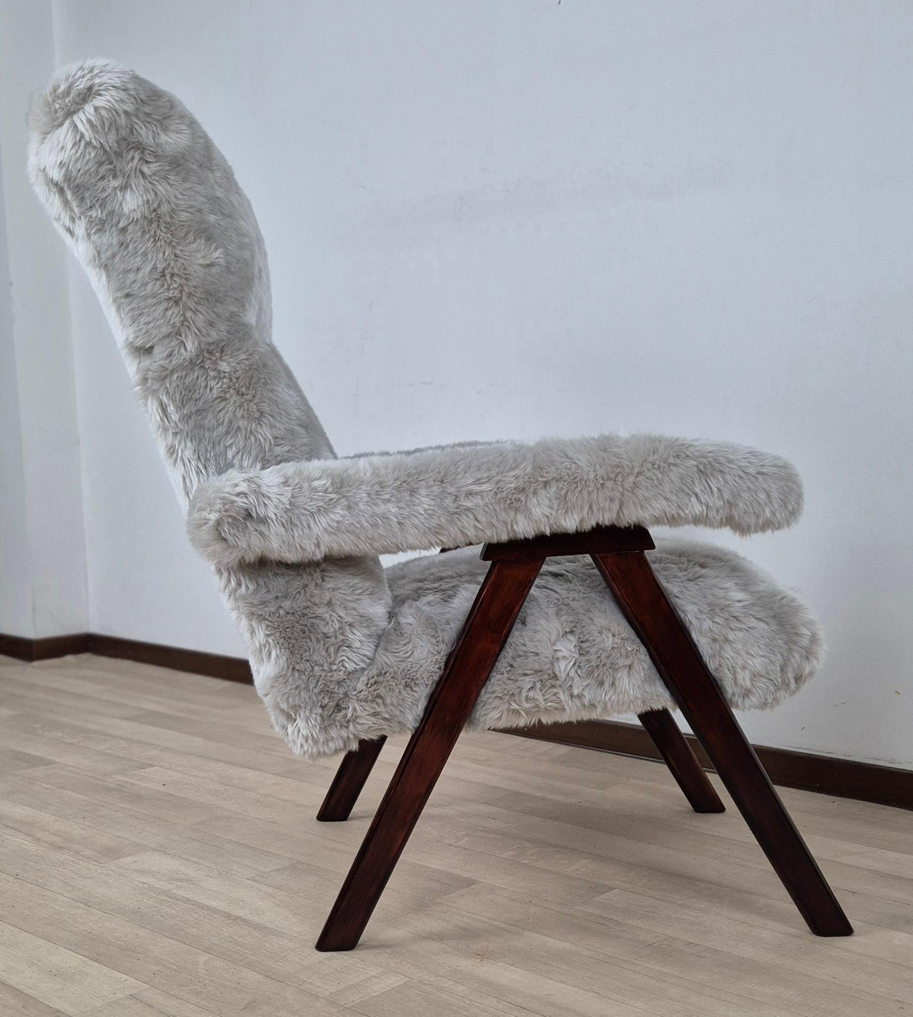 Poltrona Mid Century Reclinabile 