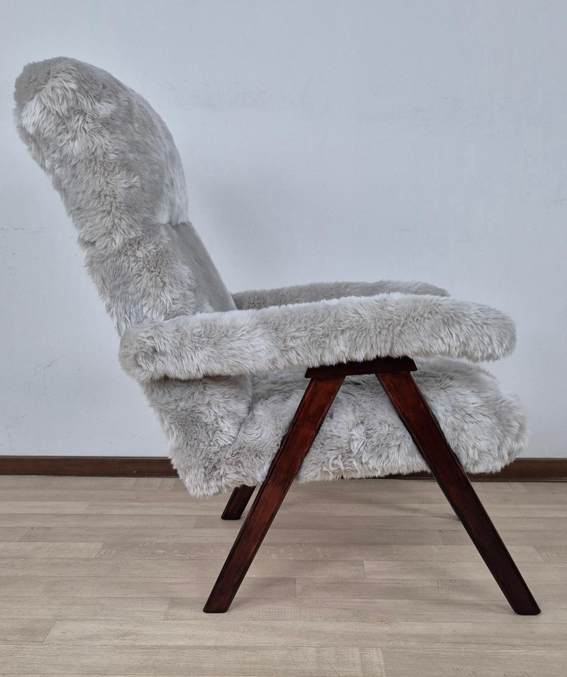 Poltrona Mid Century Reclinabile 