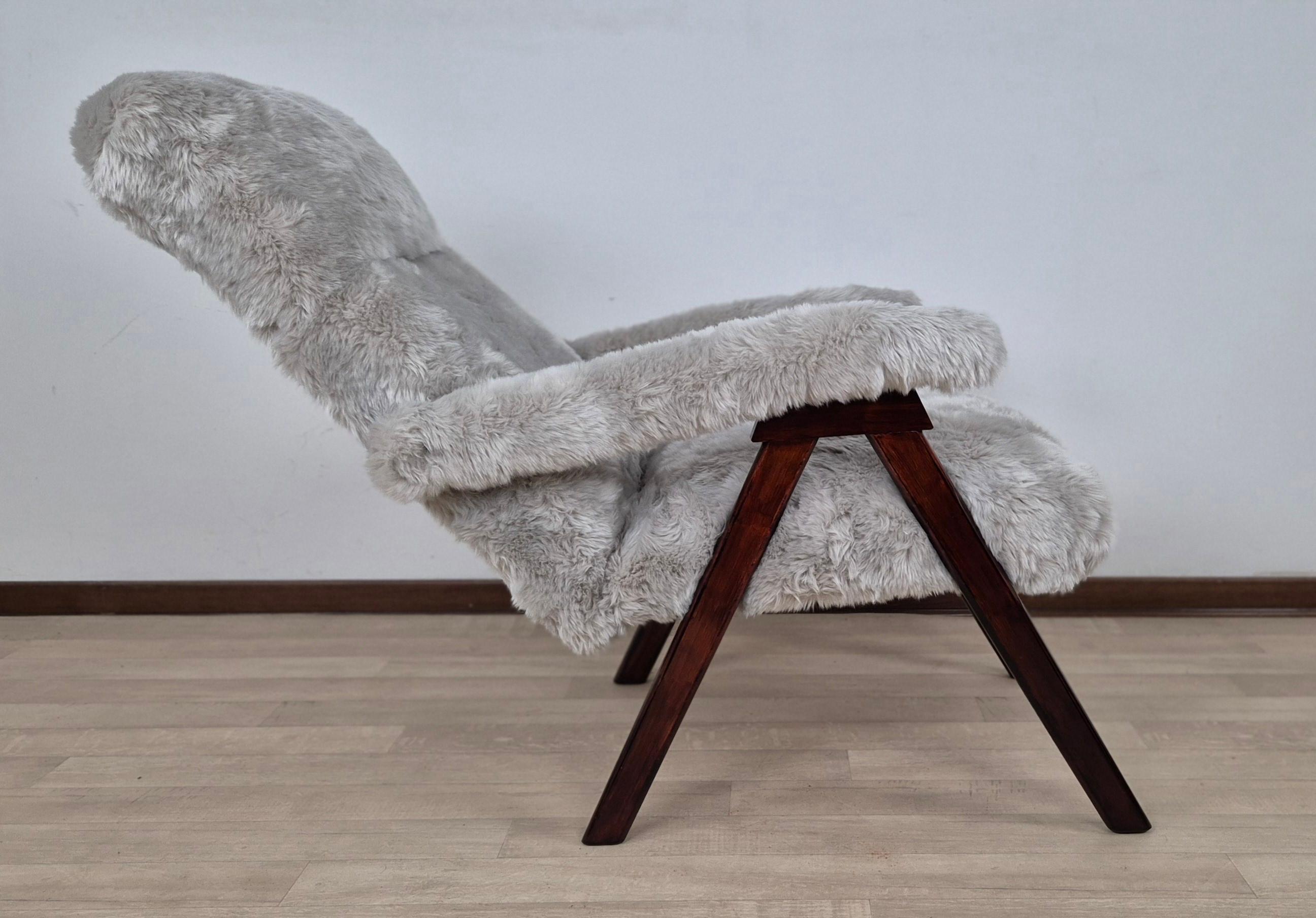 Poltrona Mid Century Reclinabile 