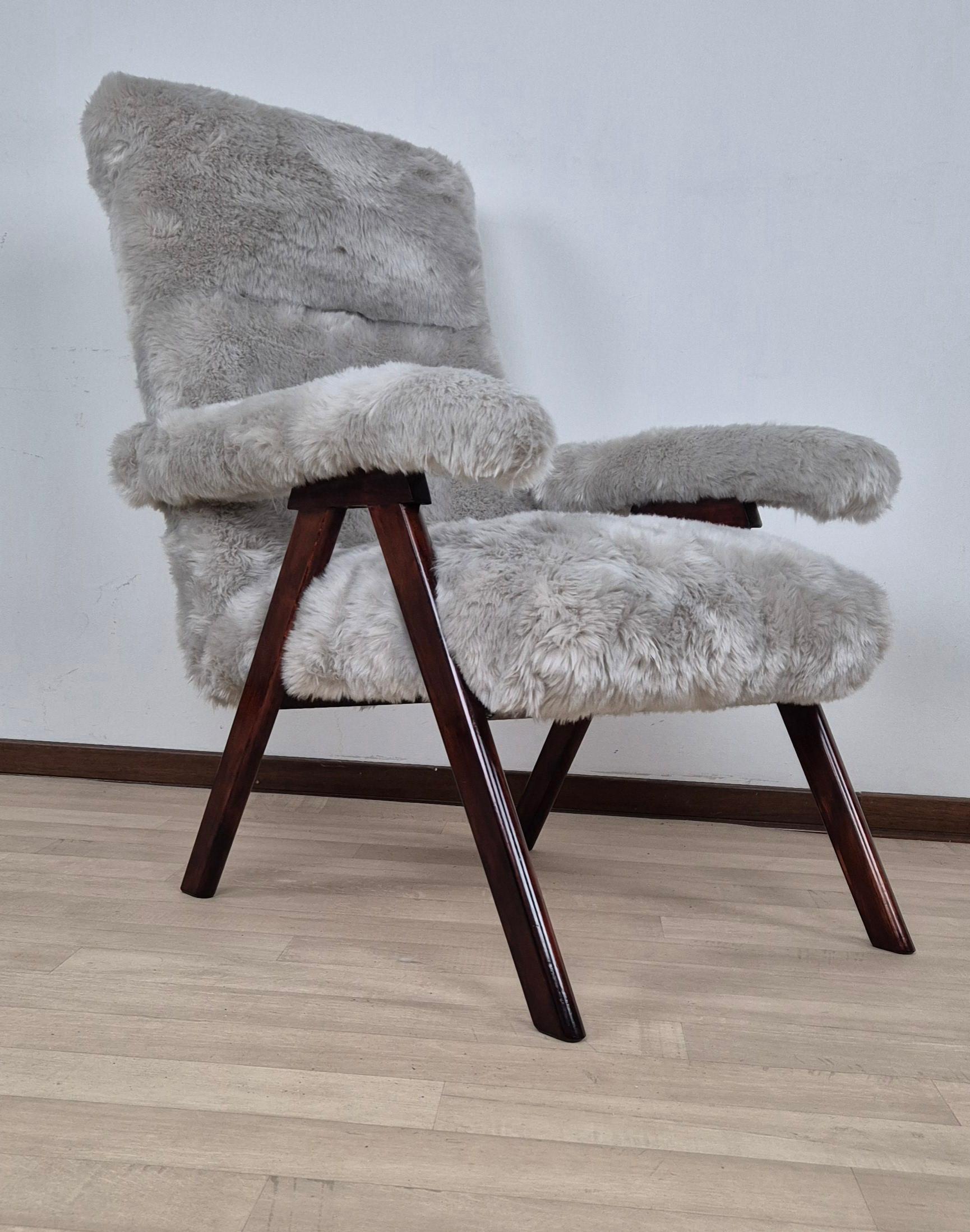 Mid-Century moderno Poltrona Mid Century Reclinabile 
