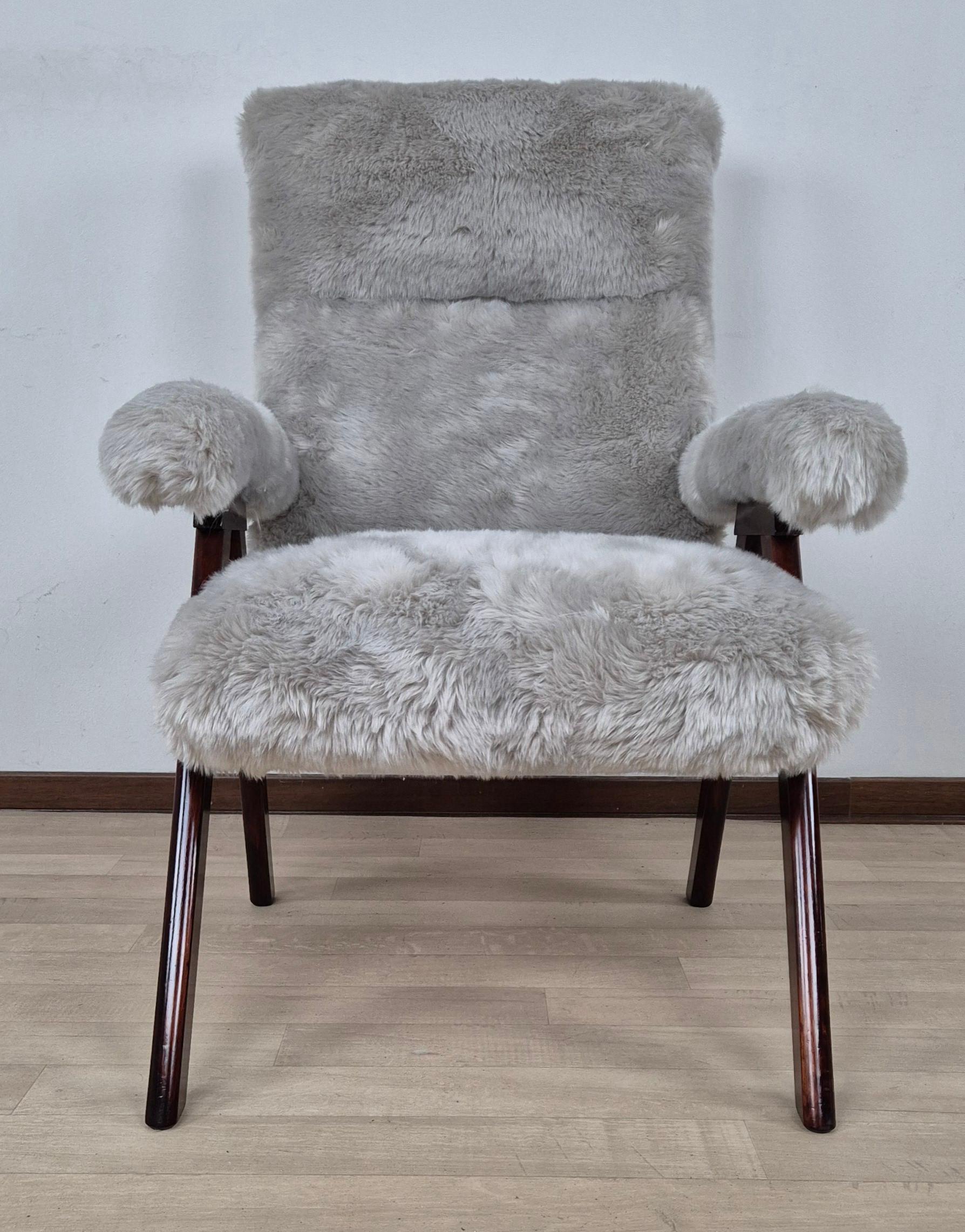 Poltrona Mid Century Reclinabile 