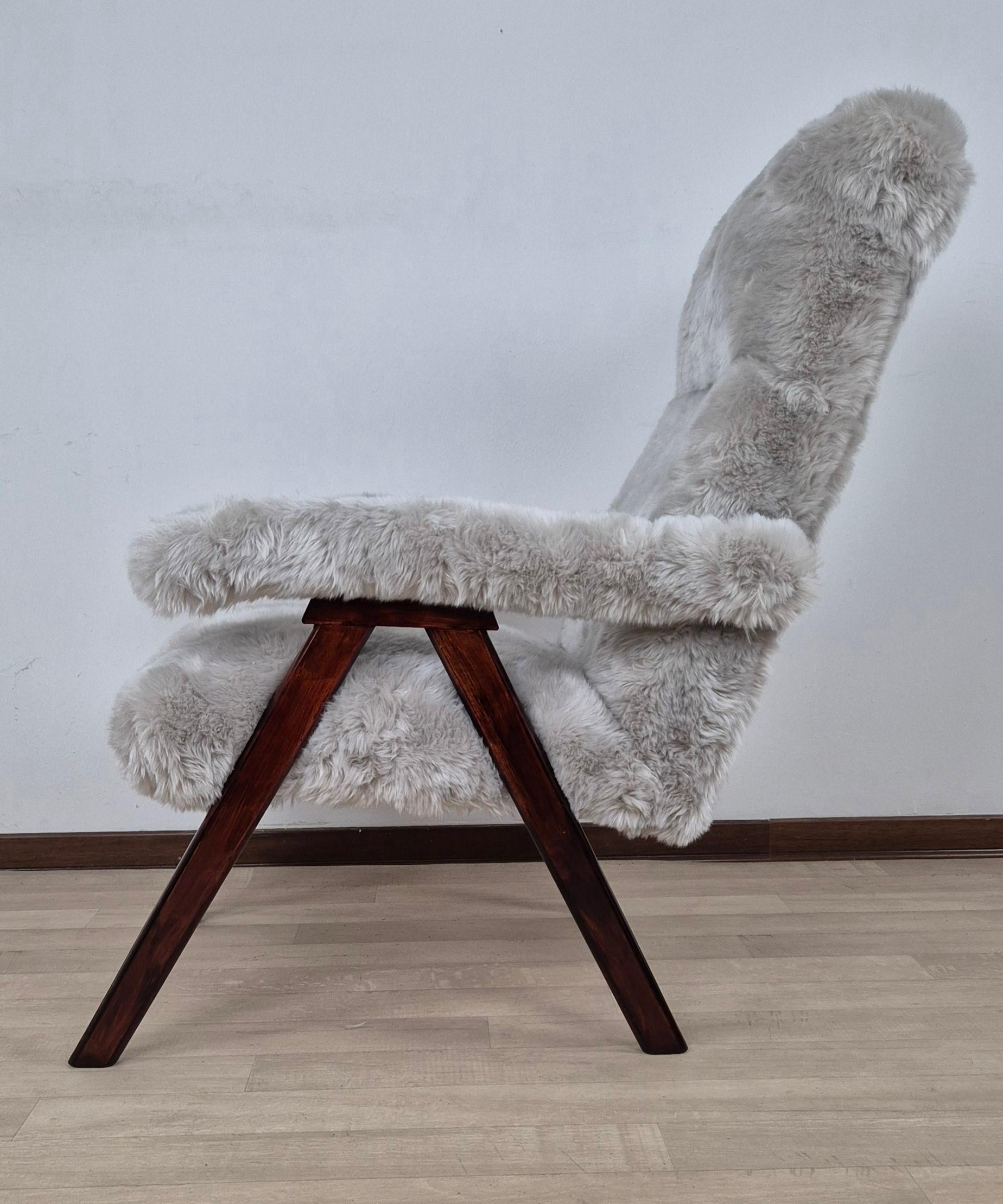 Poltrona Mid Century Reclinabile 