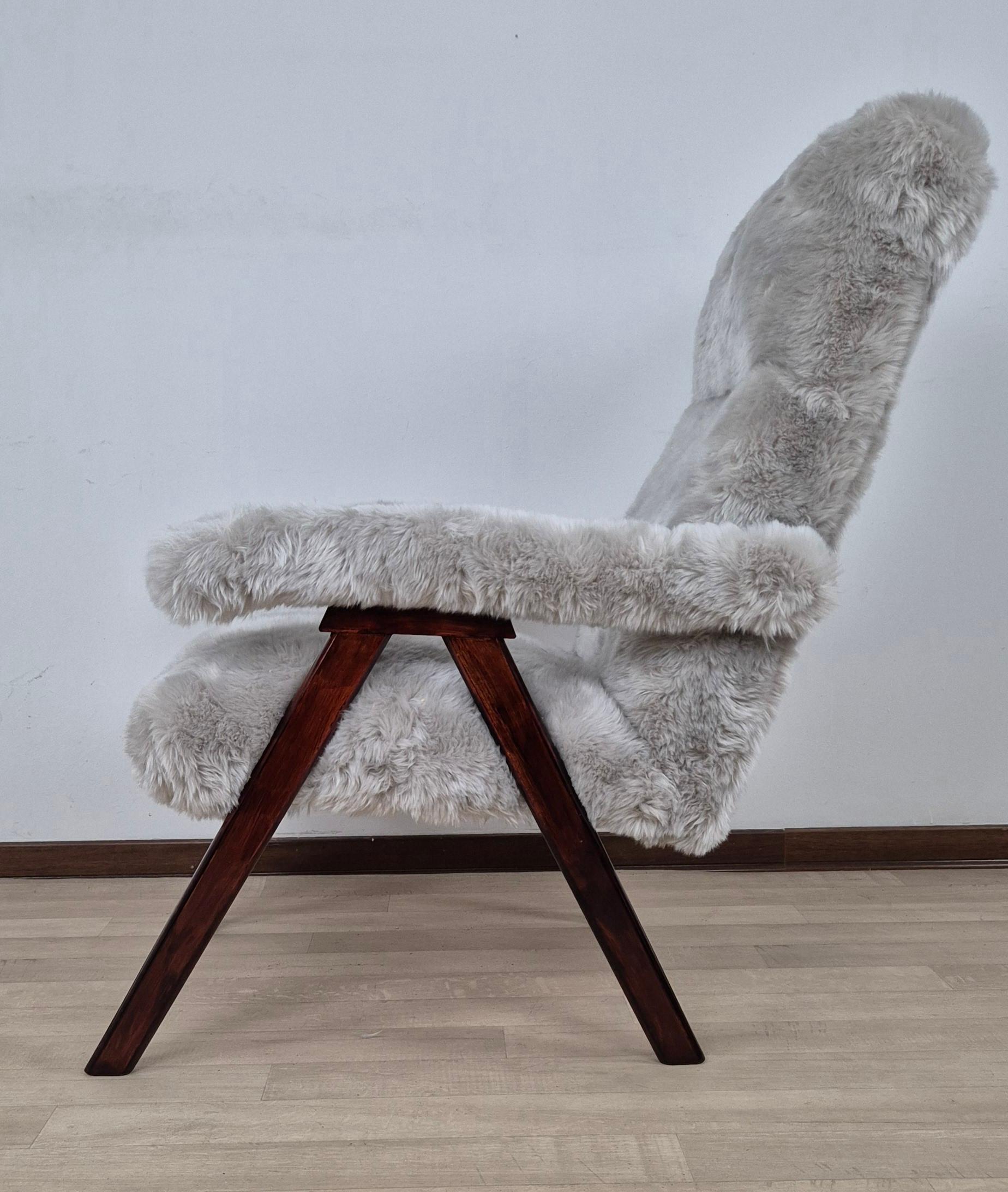 Poltrona Mid Century Reclinabile 