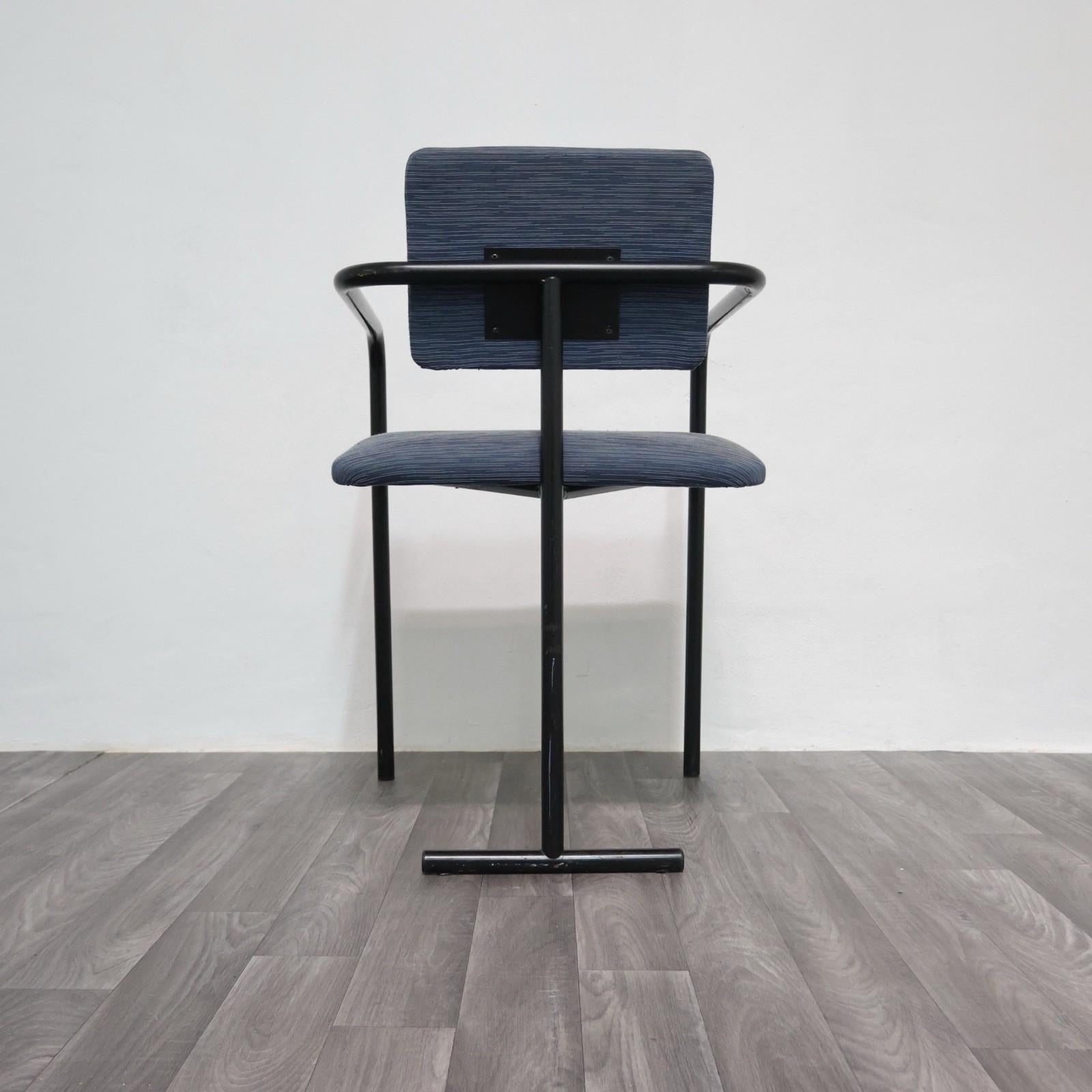 Métal Poltrona Minimalista In Chiave Postmoderna Design Modernariato 1980's en vente